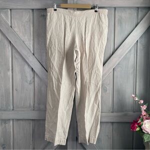 J.Jill‎ Linen wide leg pant in oat natural color size Large summer resortwear